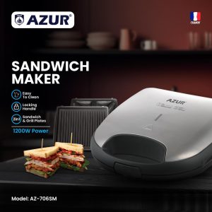 ساندویچ ساز  تک سینی آزور مدل 705 استیل