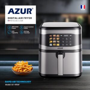 سرخکن 8 لیتر آزور مدل 415-AZ استیل