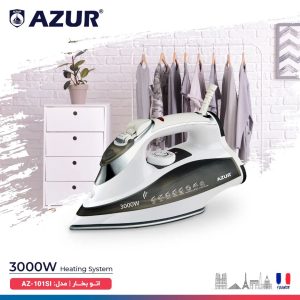 اتو بخار 3000 وات سفید آزور مدل 101 AZ