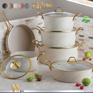 سرویس 9 پارچه اویز پلاس مدل ماریا (کرم)