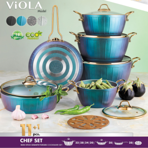 سرویس 11 پارچه اویز پلاس مدل ویولا (کرم)