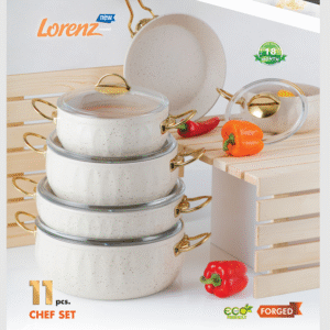 سرویس 11 پارچه اویز پلاس مدل لورنز(کرم)