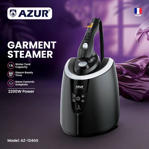 اتو ایستاده دوکاره مشکی آزور مدل AZ-124