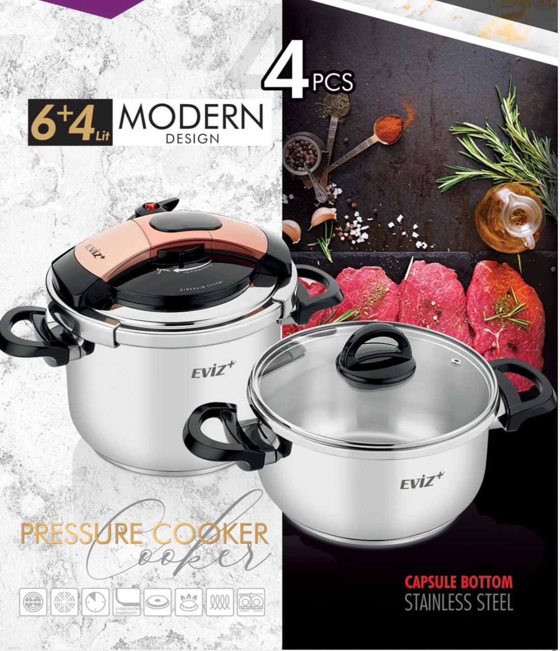 زودپز دوقلو اویزپلاس طوسی