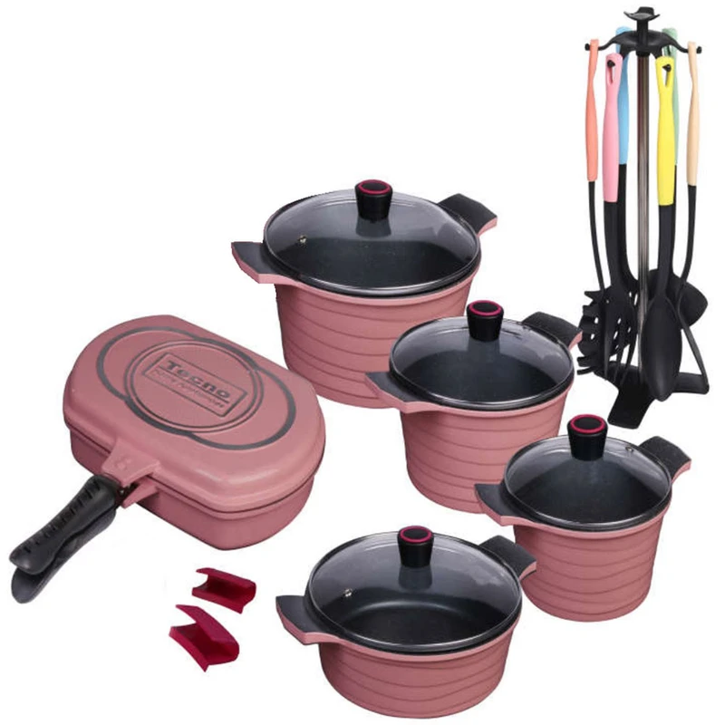 سرویس 19 پارچه تکنو مدل دریا رزگلد - تصویر 2