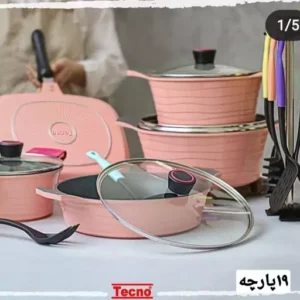 سرویس 19 پارچه تکنو مدل دریا رزگلد