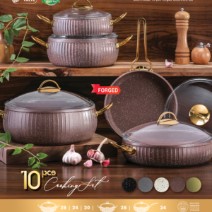 سرویس 10 پارچه اویز پلاس مدل سلین مشکی