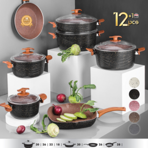 سرویس 12 پارچه اویز مدل سوینگ قهوه ایی